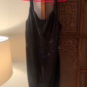 Black stud dress